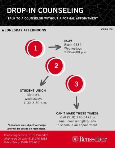 Drop-in counseling flyer