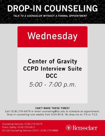 drop-in counseling flyer